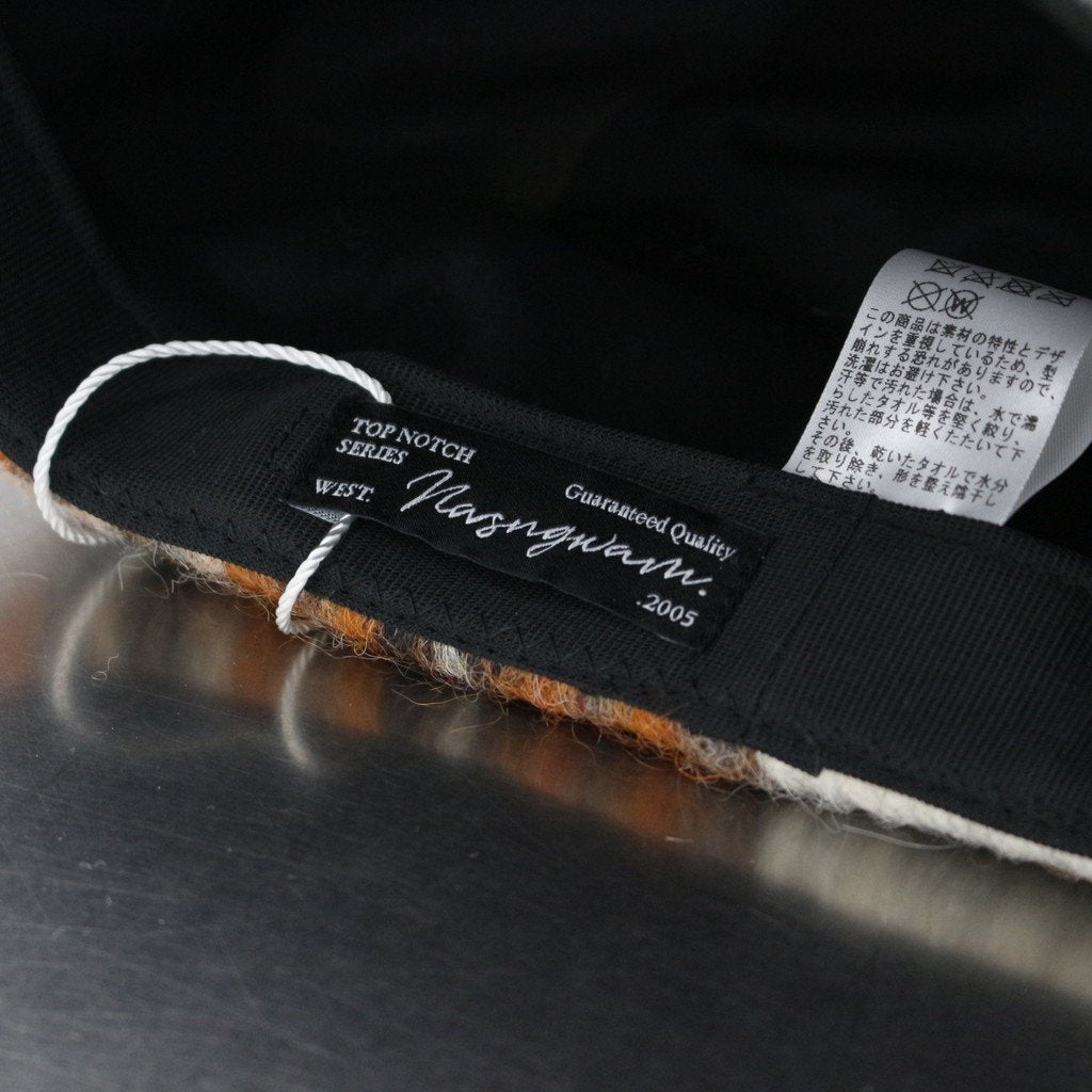 簡潔貝雷帽#橘色格紋 [H0425402]