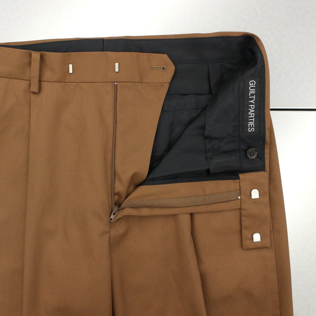 PLEATED TROUSERS -TYPE 1- #BROWN [23SSE-WMP-TR01]