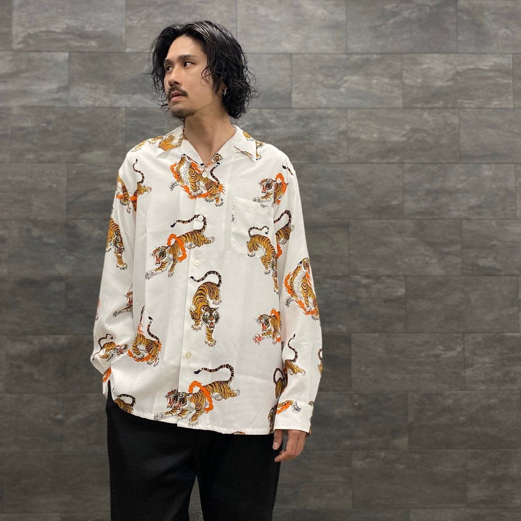 TIM LEHI | HAWAIIAN SHIRT L/S #WHITE [23SSE-WMS-HI02]