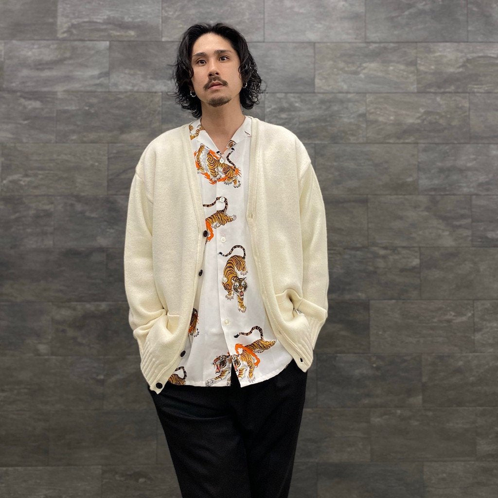 TIM LEHI | HAWAIIAN SHIRT L/S #WHITE [23SSE-WMS-HI02]