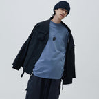 VI-G05T “Silent Fern” L/S 圖案 T 卹 #鋼藍 [GOOPI-23SS-JAN-02]