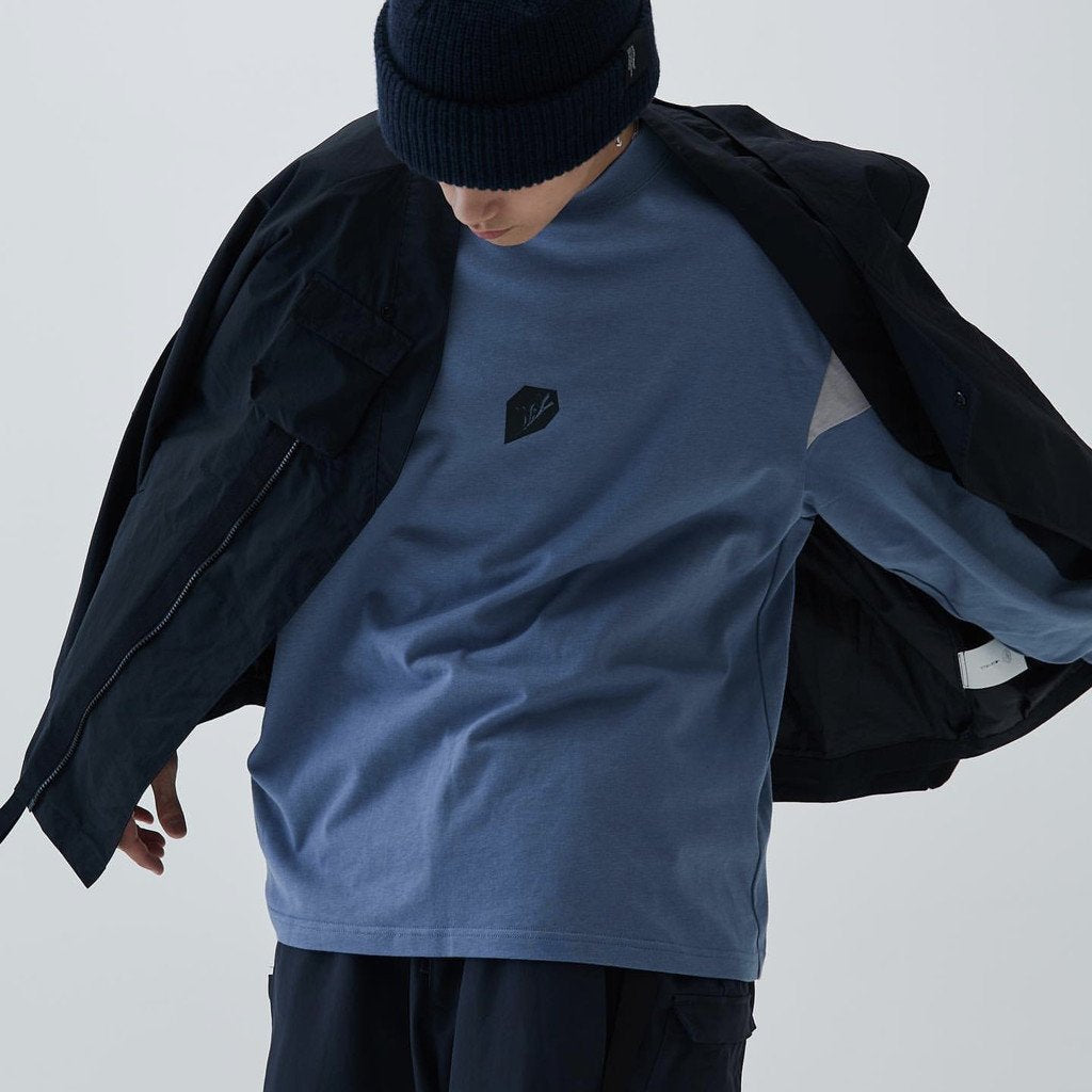 VI-G05T “Silent Fern” L/S 圖案 T 卹 #鋼藍 [GOOPI-23SS-JAN-02]