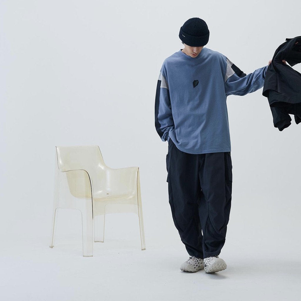 VI-G05T “Silent Fern” L/S 圖案 T 卹 #鋼藍 [GOOPI-23SS-JAN-02]