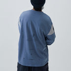 VI-G05T “Silent Fern” L/S 圖案 T 卹 #鋼藍 [GOOPI-23SS-JAN-02]