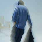 VI-G05T “Silent Fern” L/S 圖案 T 卹 #鋼藍 [GOOPI-23SS-JAN-02]