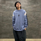 VI-G05T “Silent Fern” L/S 圖案 T 卹 #鋼藍 [GOOPI-23SS-JAN-02]