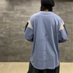 VI-G05T “Silent Fern” L/S 圖案 T 卹 #鋼藍 [GOOPI-23SS-JAN-02]