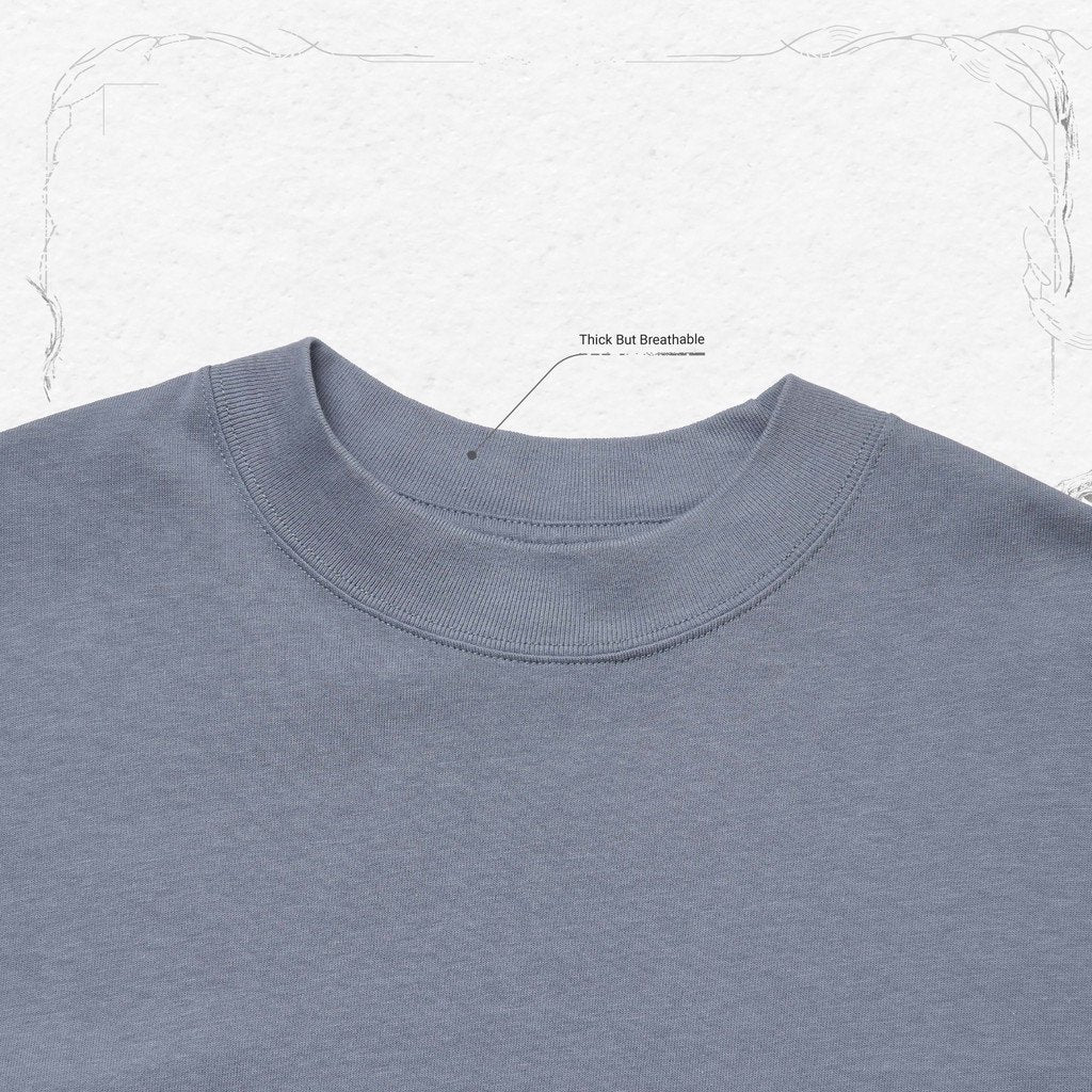 VI-G05T “Silent Fern” L/S 圖案 T 卹 #鋼藍 [GOOPI-23SS-JAN-02]