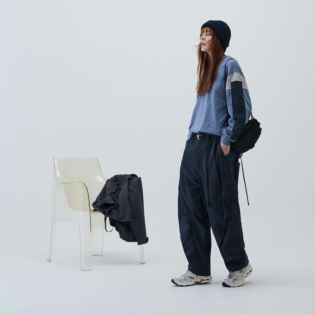 VI-G05T “Silent Fern” L/S 圖案 T 卹 #鋼藍 [GOOPI-23SS-JAN-02]