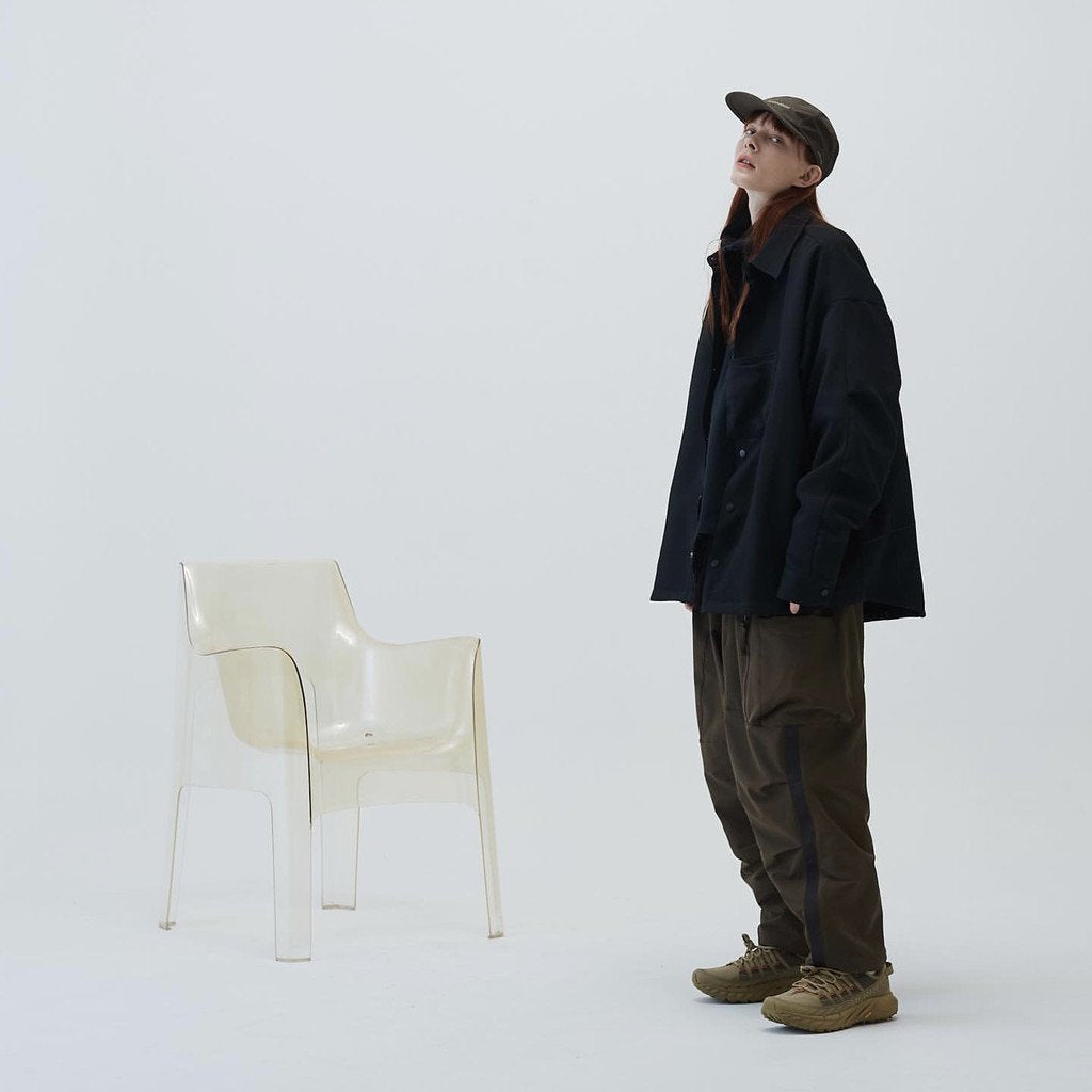 “GNV-13”SOFTBOX 寬口袋襯衫#黑色 [GOOPI-23SS-JAN-01]