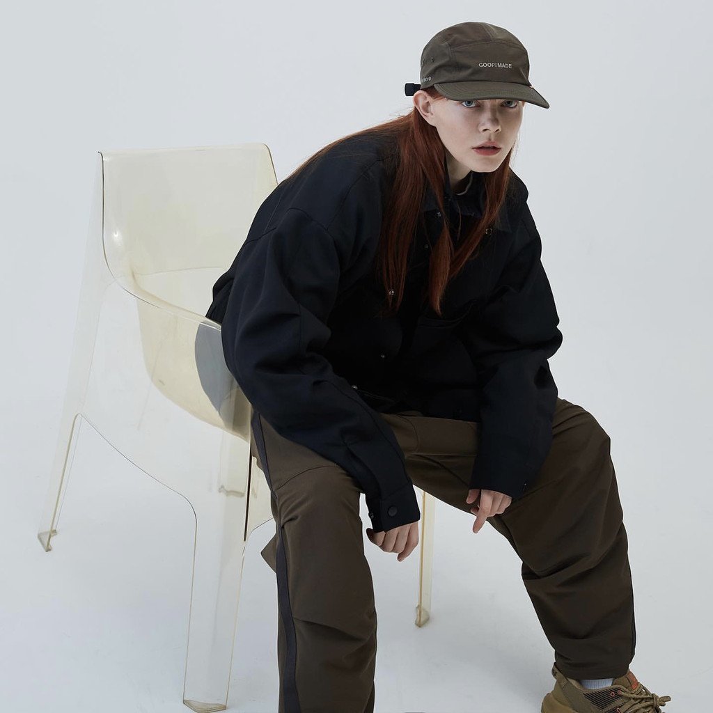 “GNV-13”SOFTBOX 寬口袋襯衫#黑色 [GOOPI-23SS-JAN-01]