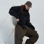 “GNV-13”SOFTBOX 寬口袋襯衫#黑色 [GOOPI-23SS-JAN-01]