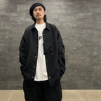 “GNV-13”SOFTBOX 寬口袋襯衫#黑色 [GOOPI-23SS-JAN-01]