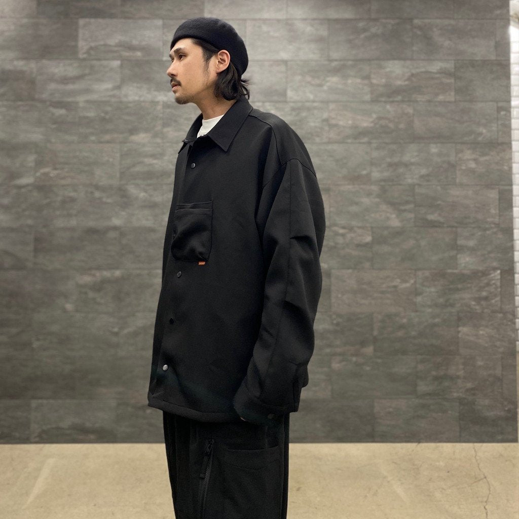 “GNV-13”SOFTBOX 寬口袋襯衫#黑色 [GOOPI-23SS-JAN-01]