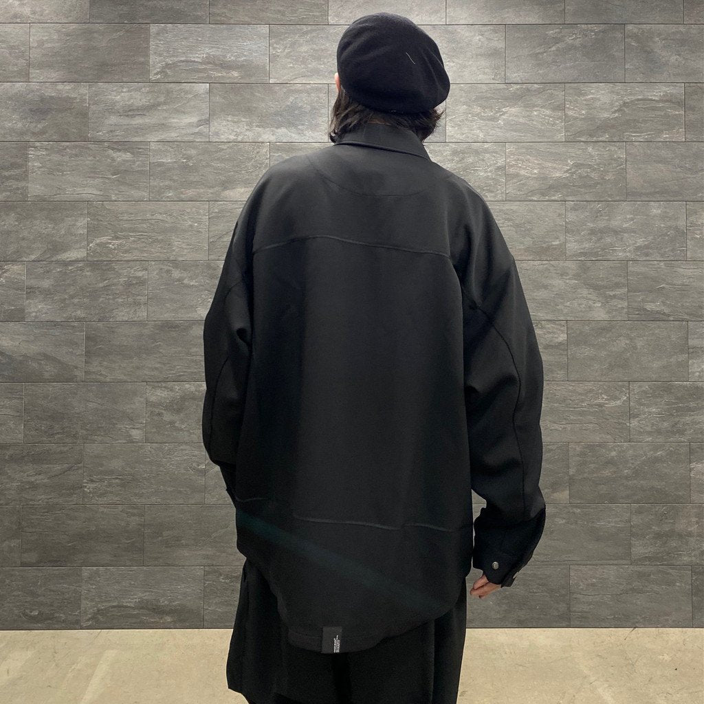 “GNV-13”SOFTBOX 寬口袋襯衫#黑色 [GOOPI-23SS-JAN-01]