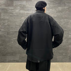 “GNV-13”SOFTBOX 寬口袋襯衫#黑色 [GOOPI-23SS-JAN-01]