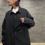 “GNV-13”SOFTBOX 寬口袋襯衫#黑色 [GOOPI-23SS-JAN-01]