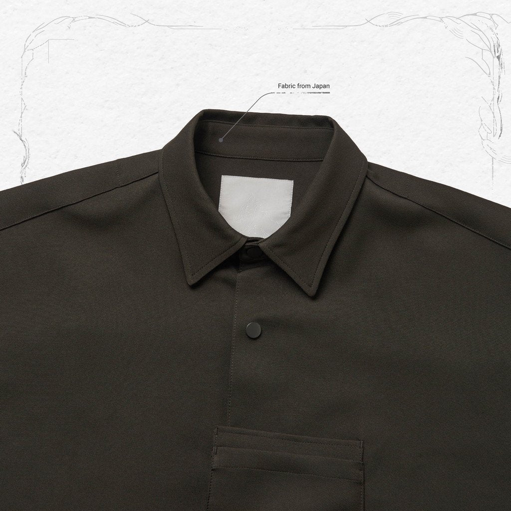 「GNV-13」SOFTBOX 寬口袋襯衫 #Rusty Iron [GOOPI-23SS-JAN-01]