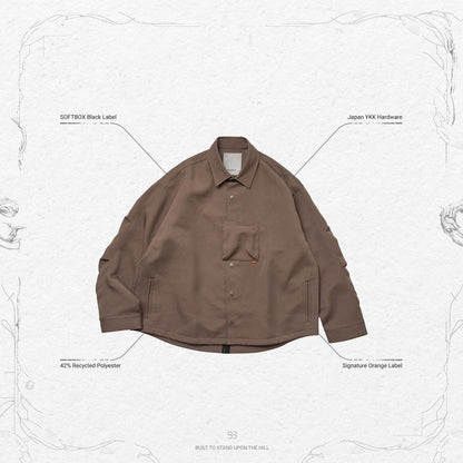 「GNV-13」 SOFTBOX Wide Pocket Shirt #Taupe [GOOPI-23SS-JAN-01]