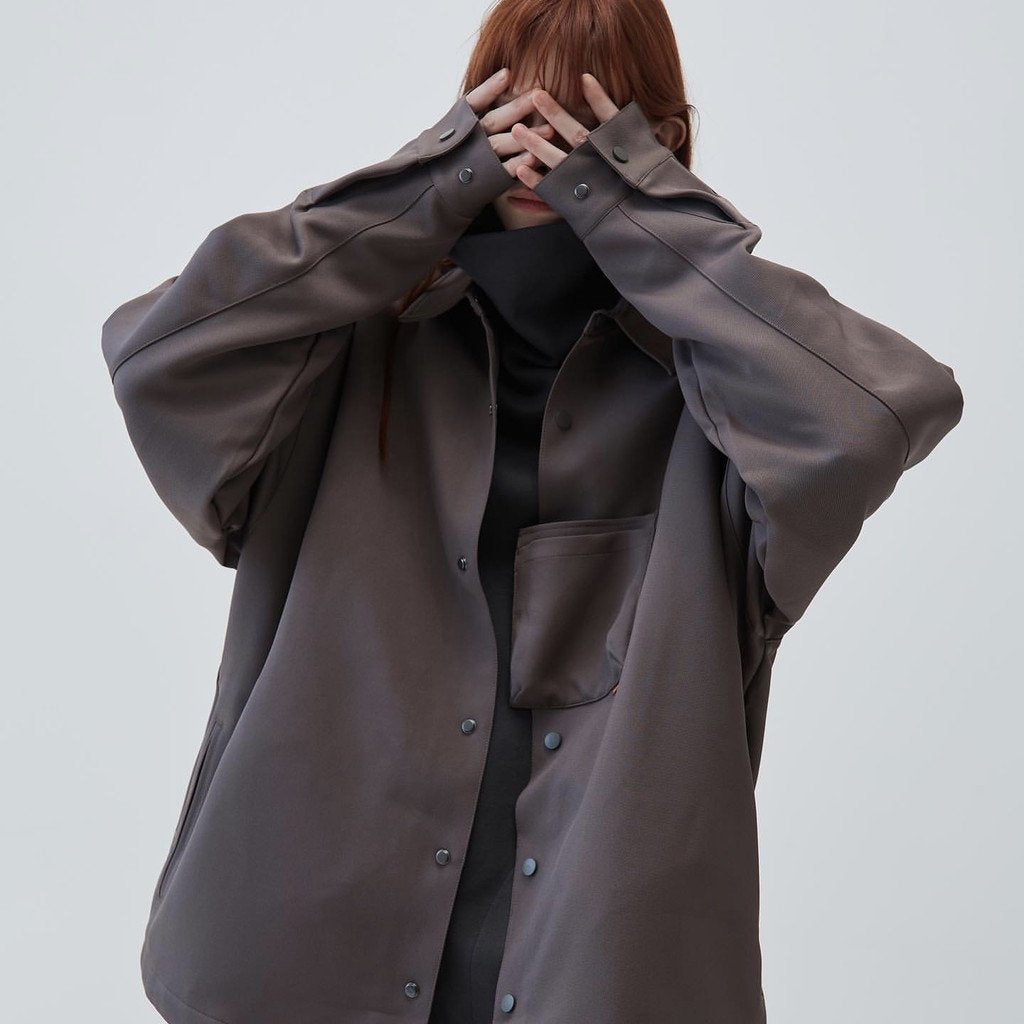 「GNV-13」 SOFTBOX Wide Pocket Shirt #Taupe [GOOPI-23SS-JAN-01]
