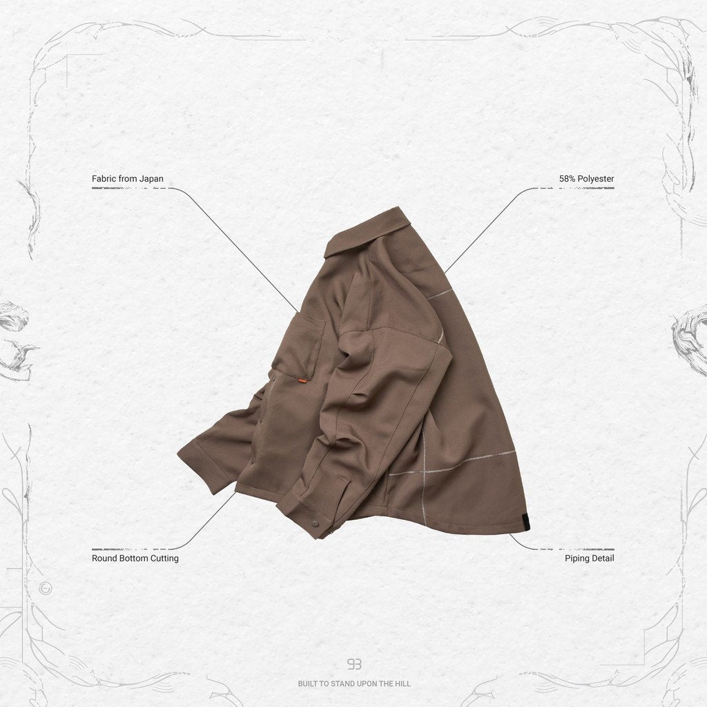 「GNV-13」SOFTBOX 寬口袋襯衫 #Taupe [GOOPI-23SS-JAN-01]