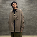「GNV-13」 SOFTBOX Wide Pocket Shirt #Taupe [GOOPI-23SS-JAN-01]