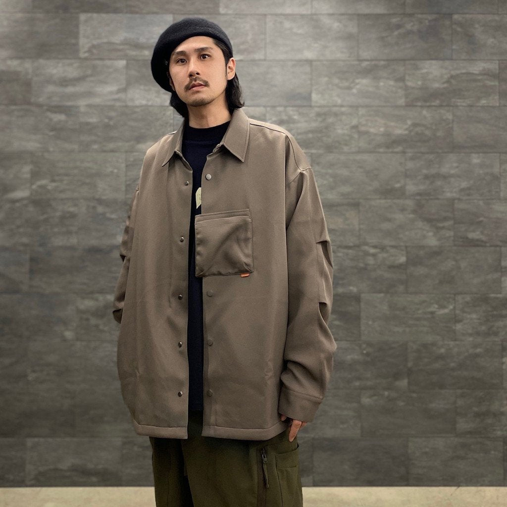 「GNV-13」 SOFTBOX Wide Pocket Shirt #Taupe [GOOPI-23SS-JAN-01]