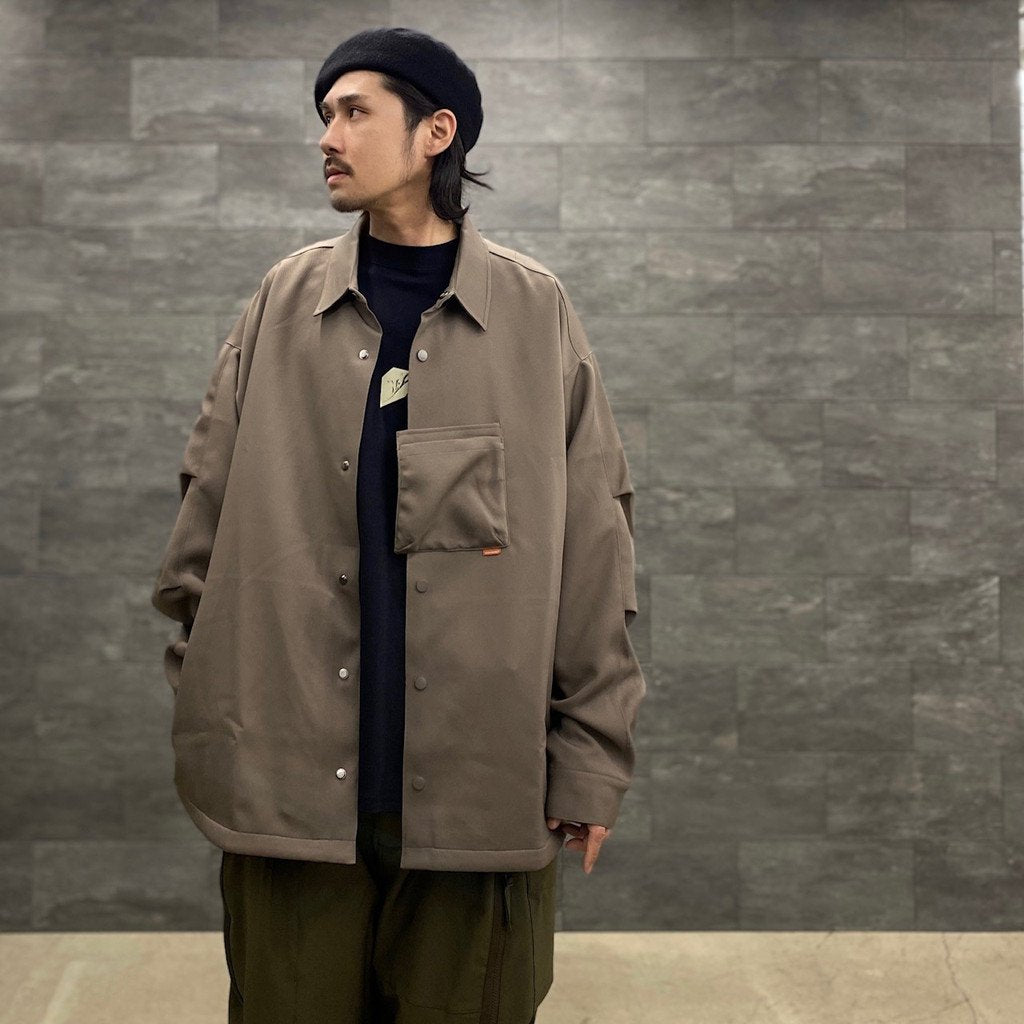 「GNV-13」 SOFTBOX Wide Pocket Shirt #Taupe [GOOPI-23SS-JAN-01]