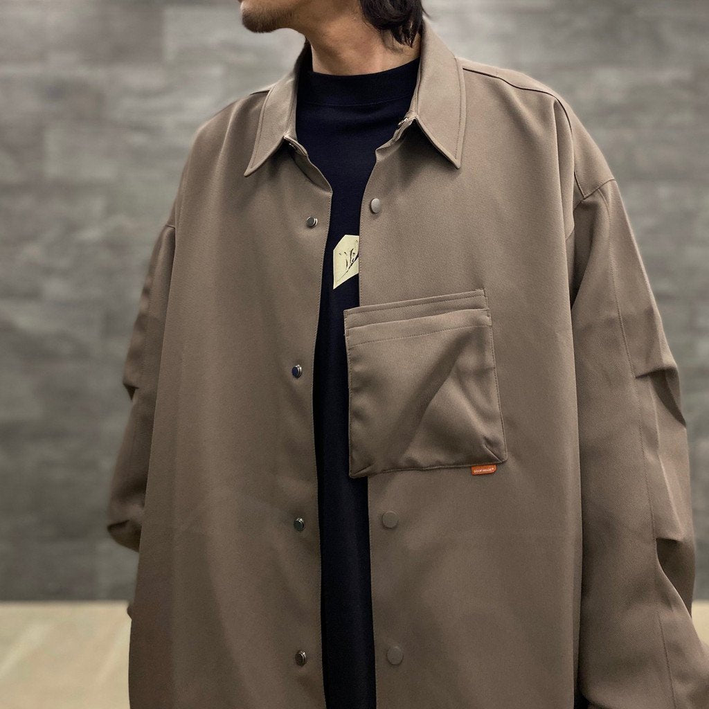 「GNV-13」 SOFTBOX Wide Pocket Shirt #Taupe [GOOPI-23SS-JAN-01]
