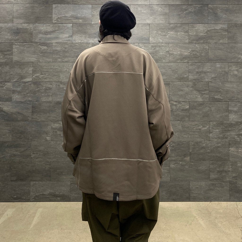 「GNV-13」 SOFTBOX Wide Pocket Shirt #Taupe [GOOPI-23SS-JAN-01]