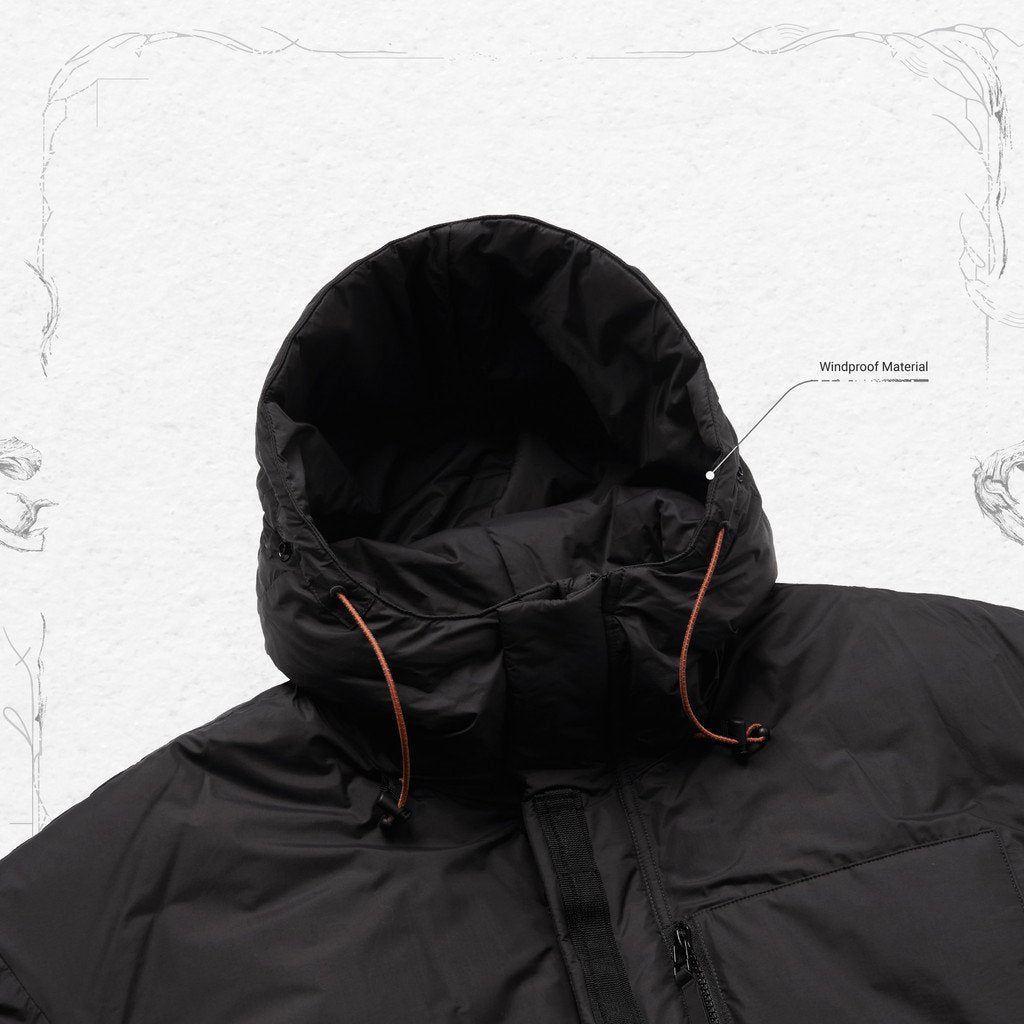 「VI-F6M」 - 3M 新雪麗「Framheim」派克大衣 #黑色 [GOOPI-22AW-DEC-02]