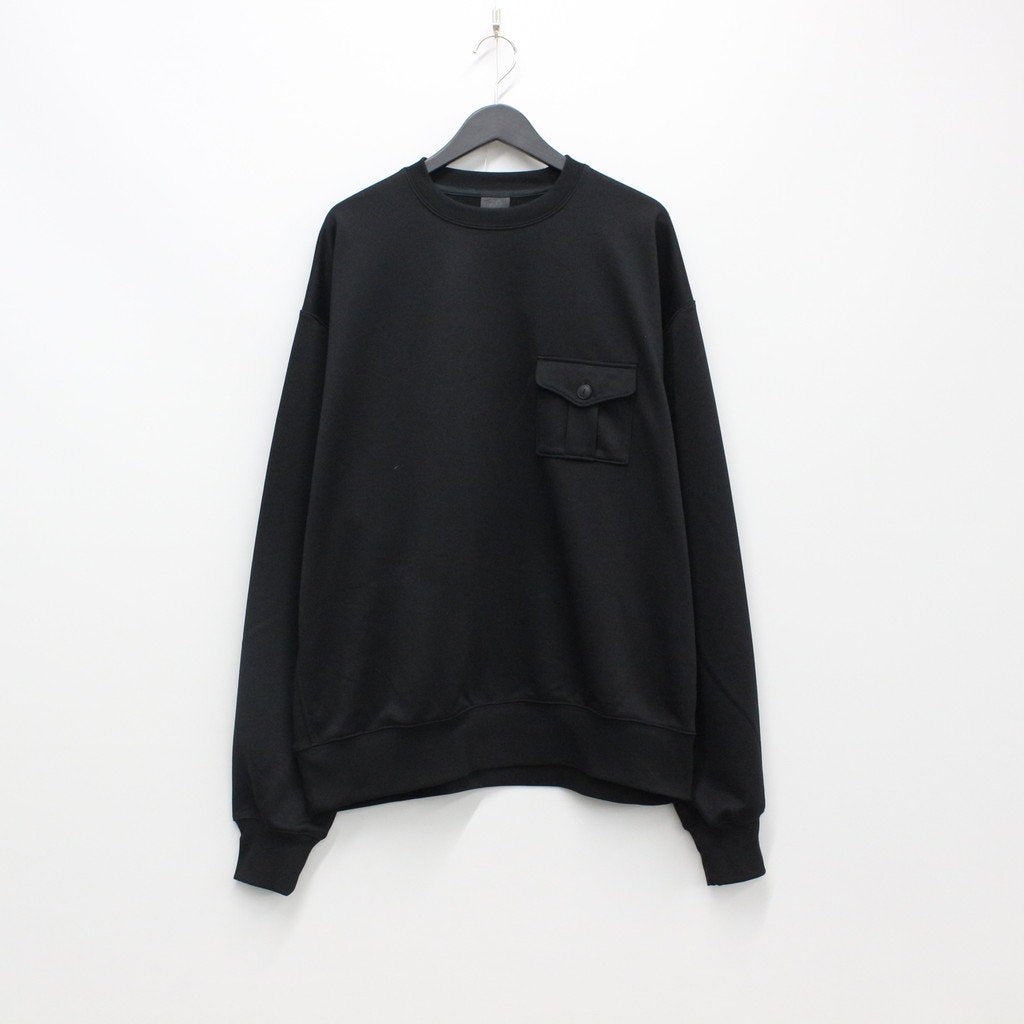 TECH SWEAT MIL POCKET CREW #BLACK [BE-53023]