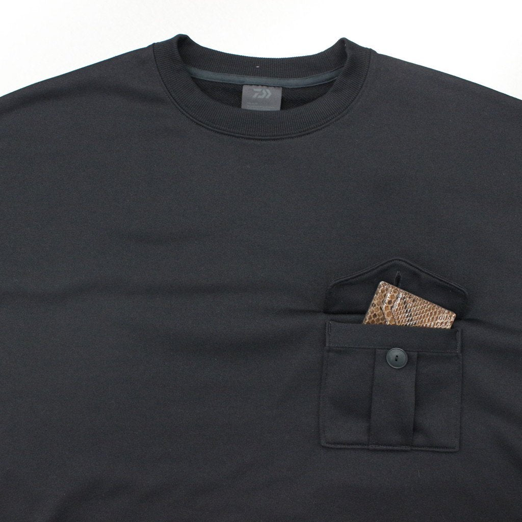 TECH SWEAT MIL POCKET CREW #BLACK [BE-53023]