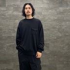 TECH SWEAT MIL POCKET CREW #BLACK [BE-53023]