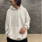 TECH SWEAT HALF ZIP HOODIE #OAT MEAL [BE-51023]