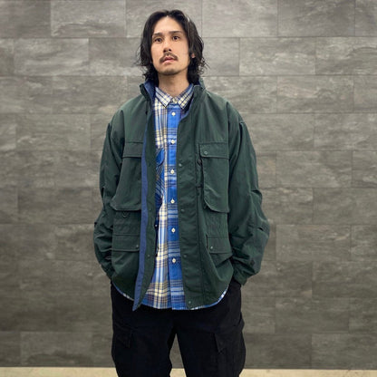 TECH ELBOW PATCH WORK SHIRTS FLANNEL #BLUE CHECK [BE-87023]