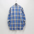 TECH ELBOW PATCH WORK SHIRT FLANNEL #BLUE CHECK [BE-87023]
