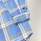 TECH ELBOW PATCH WORK SHIRT FLANNEL #BLUE CHECK [BE-87023]