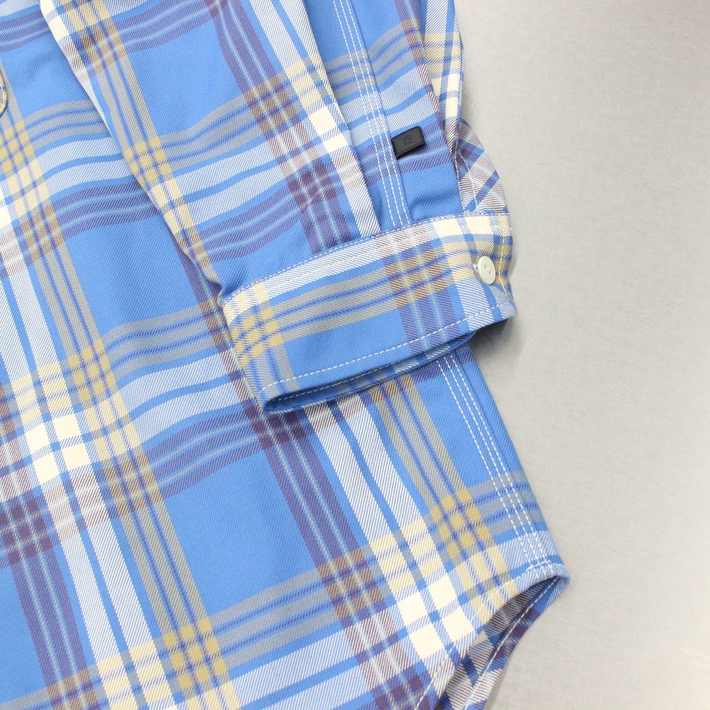 TECH ELBOW PATCH WORK SHIRT FLANNEL #BLUE CHECK [BE-87023]
