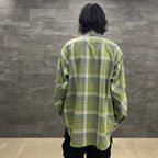 TECH ELBOW PATCH WORK SHIRT FLANNEL #GREEN CHECK [BE-87023]