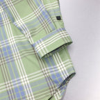 TECH ELBOW PATCH WORK SHIRT FLANNEL #GREEN CHECK [BE-87023]