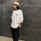 TIM LEHI | CREW NECK LONG SLEEVE T-SHIRT -TYPE 2- #WHITE [23SS-WMT-LT03]