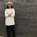 TIM LEHI | CREW NECK LONG SLEEVE T-SHIRT -TYPE 2- #WHITE [23SS-WMT-LT03]