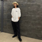 TIM LEHI | CREW NECK LONG SLEEVE T-SHIRT -TYPE 2- #WHITE [23SS-WMT-LT03]