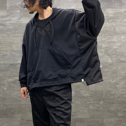 JERSEY MEXICAN PONCHO PARKA #DOUBLE BLACK [23SS-MS2-013]