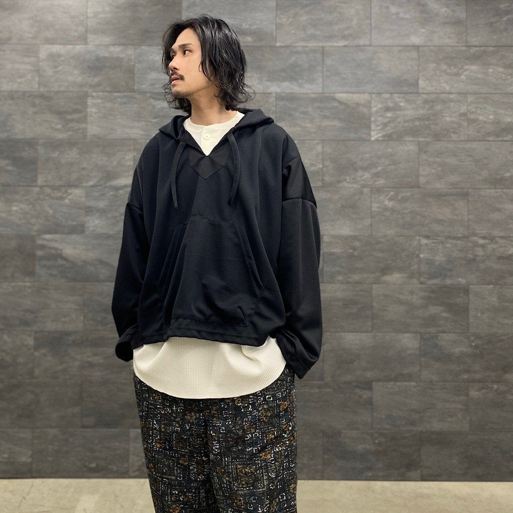 JERSEY MEXICAN PONCHO PARKA #DOUBLE BLACK [23SS-MS2-013] _ MAGIC