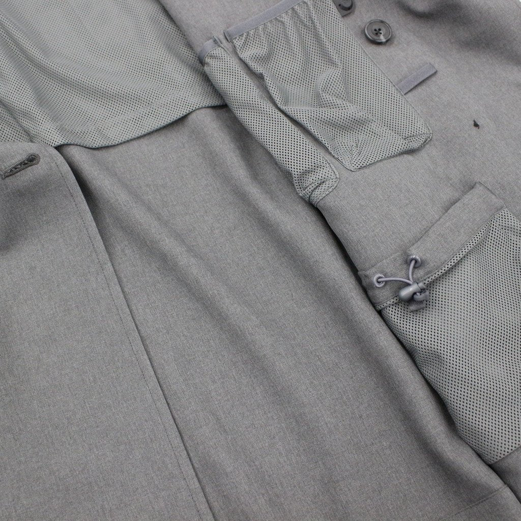 科技雙排扣外套#灰色 [BJ-53023]