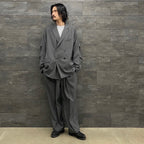 科技雙排扣外套#灰色 [BJ-53023]