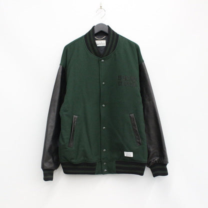 LEATHER VARSITY JACKET -TYPE 3- #D-GREEN [23SS-WMO-BL07]