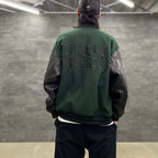 LEATHER VARSITY JACKET -TYPE 3- #D-GREEN [23SS-WMO-BL07]